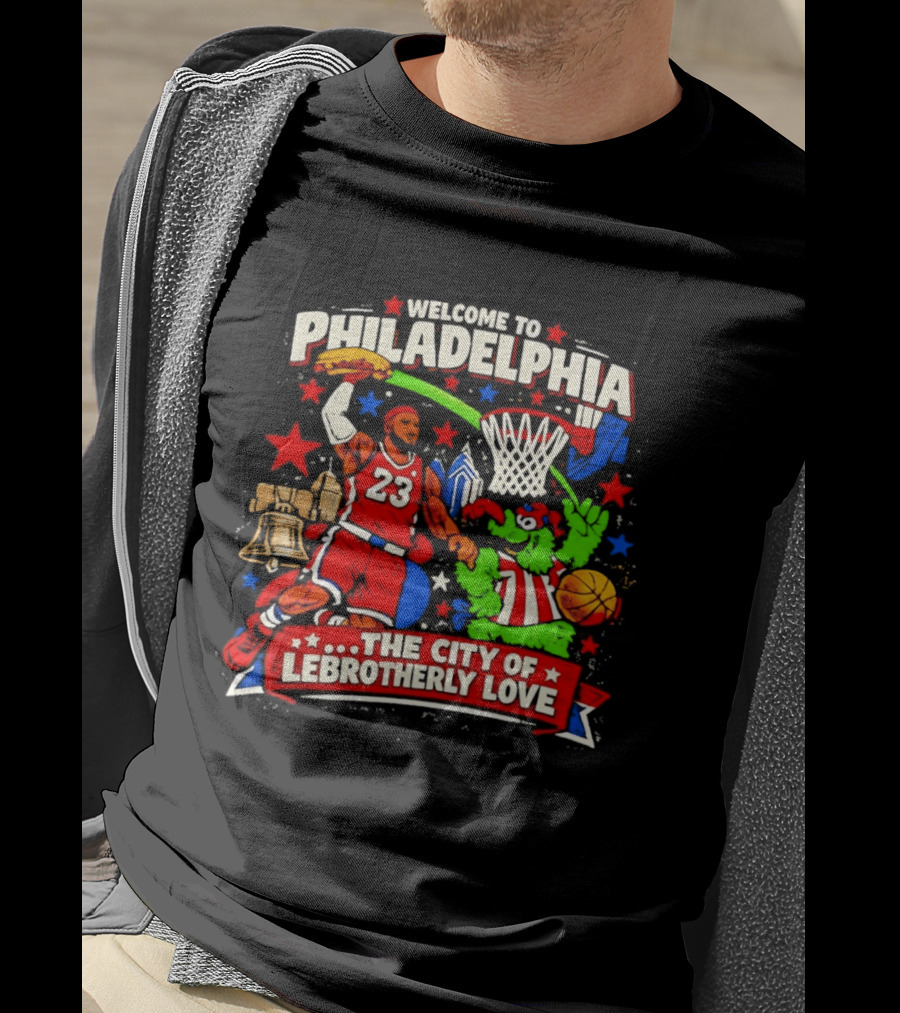 Welcome To Philadelphia The City Of LeBrotherly Love Basketball Stars 23 T-Shirt