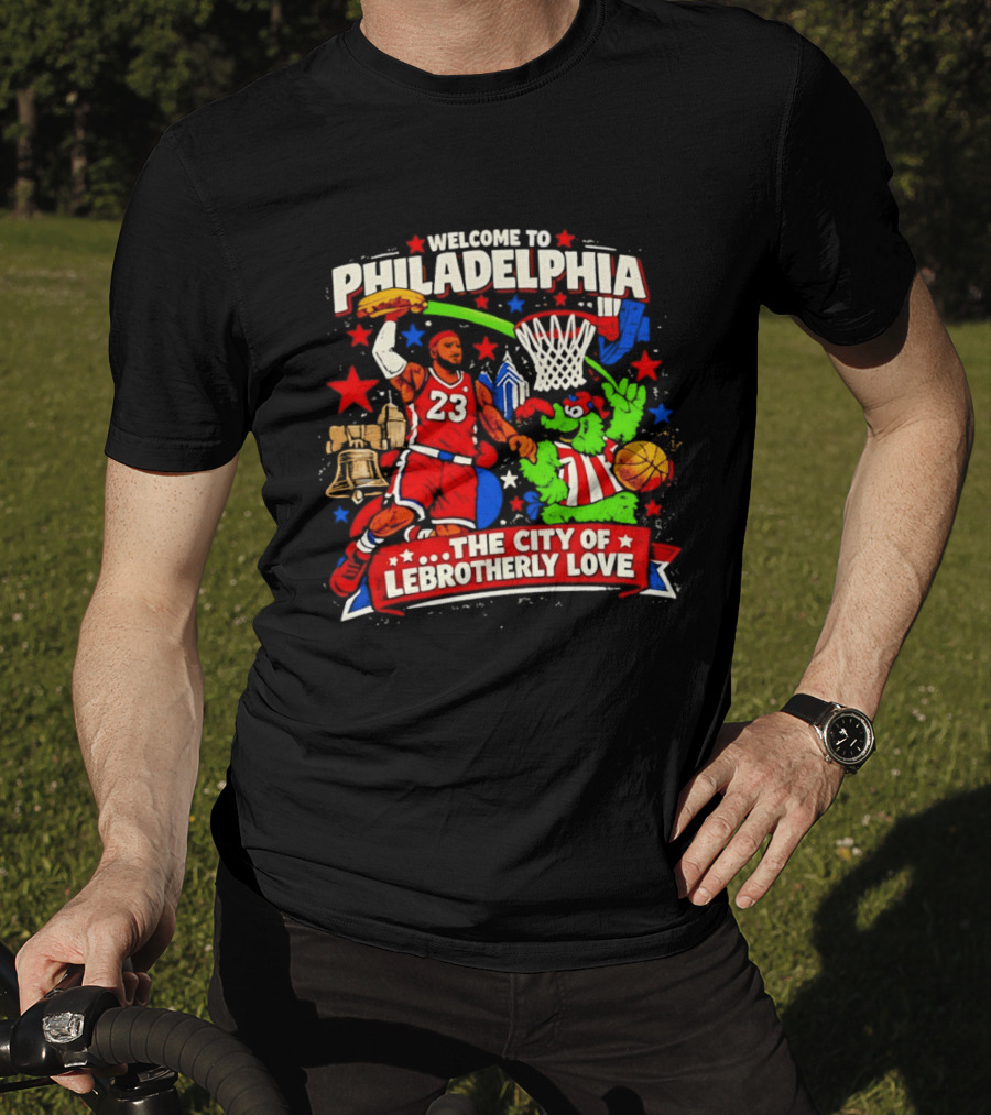 Welcome To Philadelphia The City Of LeBrotherly Love Basketball Stars 23 T-Shirt