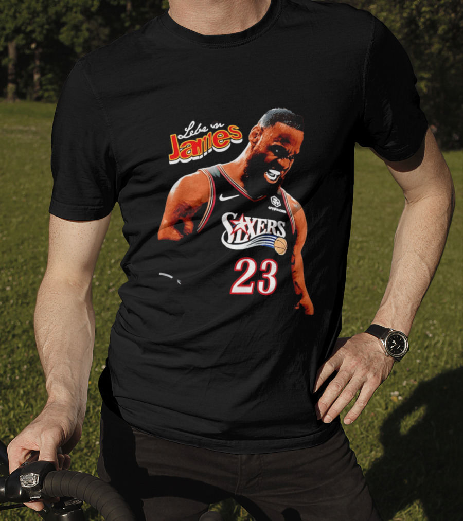 Lebron James Philadelphia 76ers Nike 23 Bootleg Mashup T-Shirt