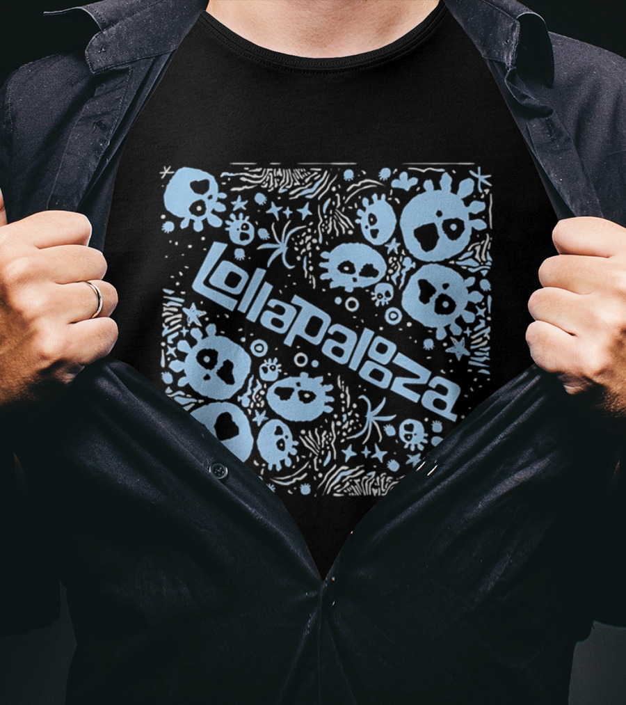 Lollapalooza Blue Skulls Festival T-Shirt