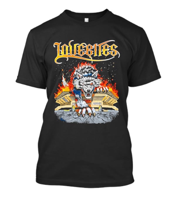 Lovebites Wolf Flames Building T-Shirt