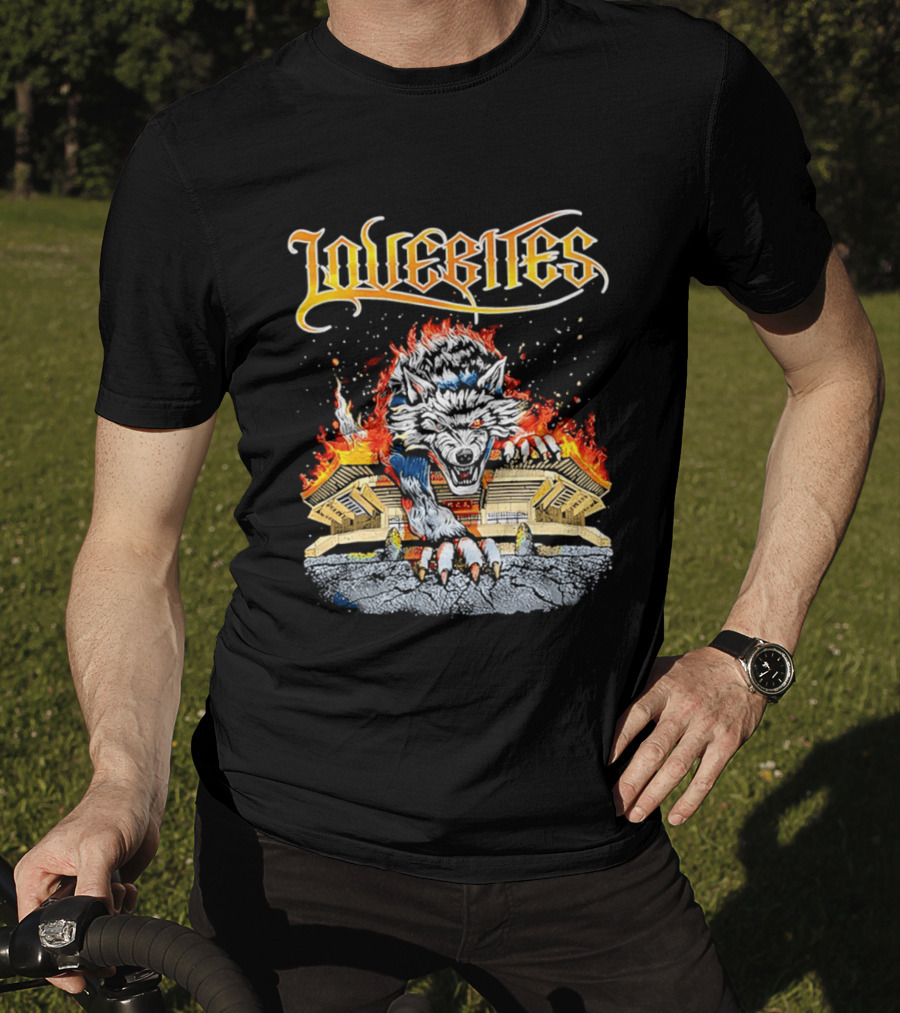 Lovebites Wolf Flames Building T-Shirt