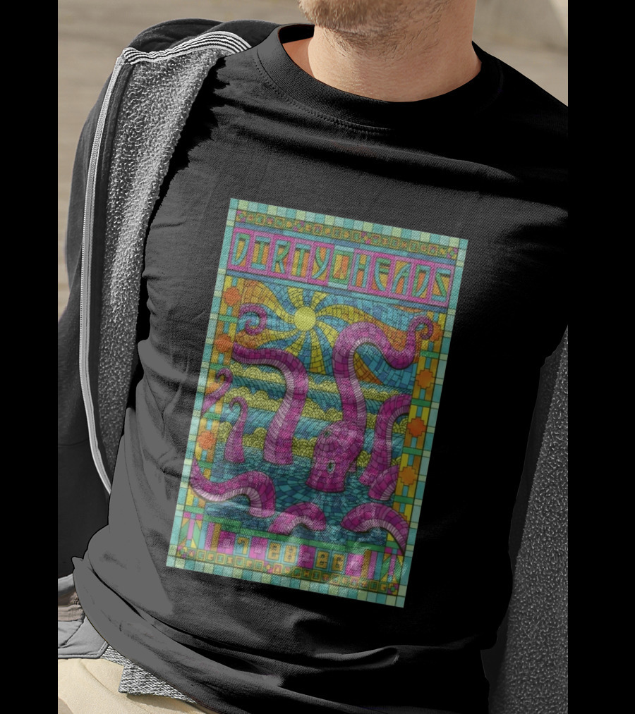 Grand Rapids Michigan Dirty Heads Concert 2026 Octopus Mosaic T-Shirt