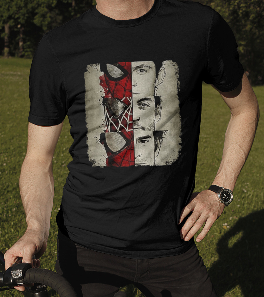 Marvel Avengers Spider Man No Way Home Three Peter Parker Faces Disneyland T-Shirt
