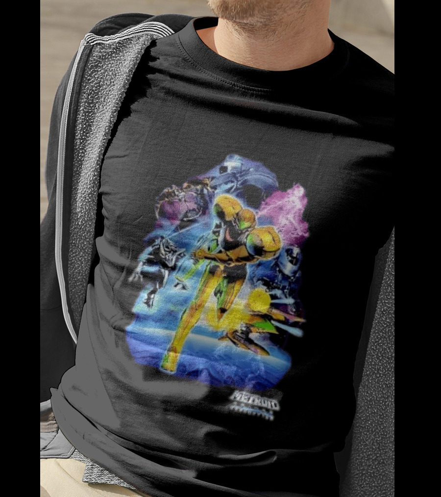 Metroid Prime 3 Corruption Samus Aran Action Scene T-Shirt