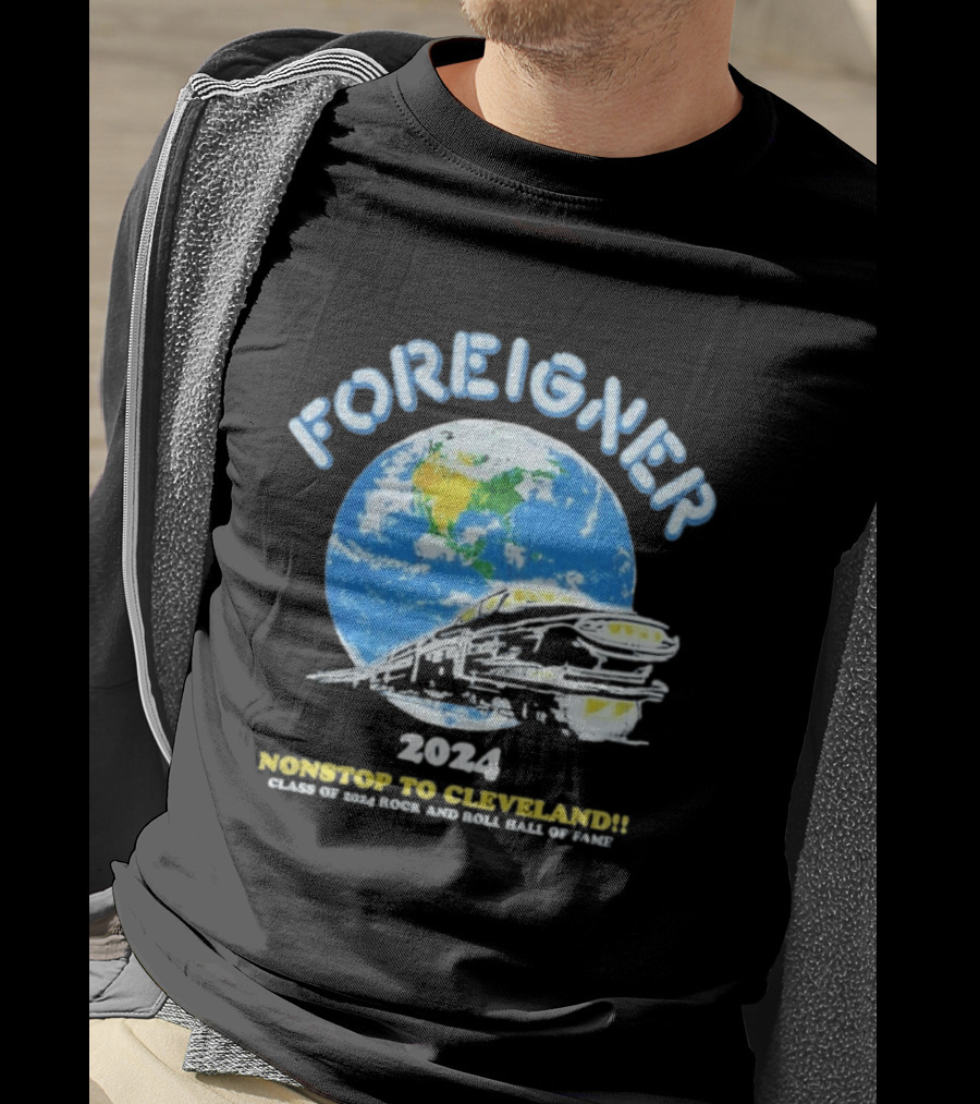 Foreigner 2024 Nonstop To Cleveland Class Of 2024 Rock And Roll Hall Of Fame T-Shirt