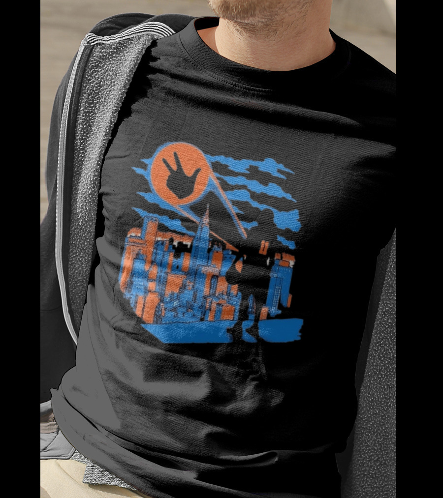New York Knicks Jalen Brunson NYC Skyline Hero Hand T-Shirt