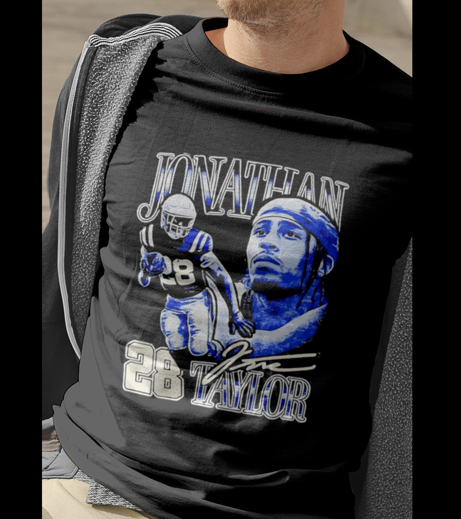 Jonathan Taylor 28 Indianapolis Colts Football NFL Bootleg T-Shirt