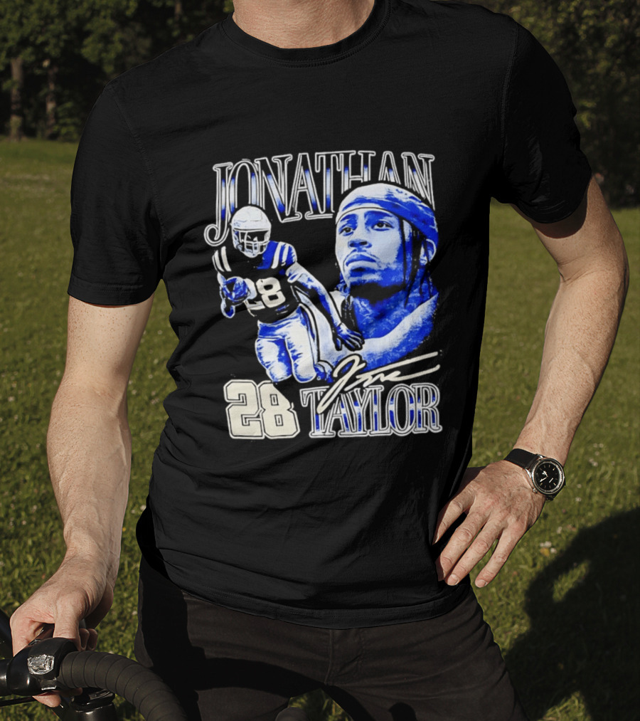 Jonathan Taylor 28 Indianapolis Colts Football NFL Bootleg T-Shirt