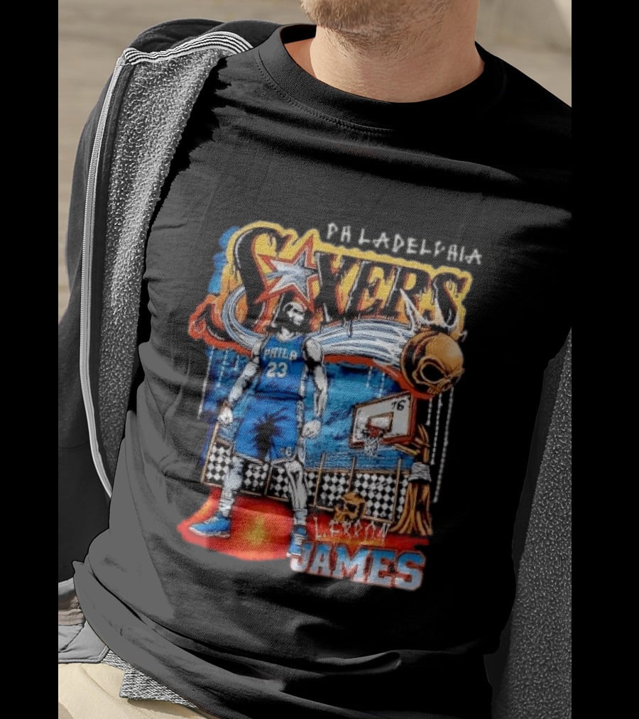 Philadelphia Sixers Basketball L. Ferron James 23 T-Shirt