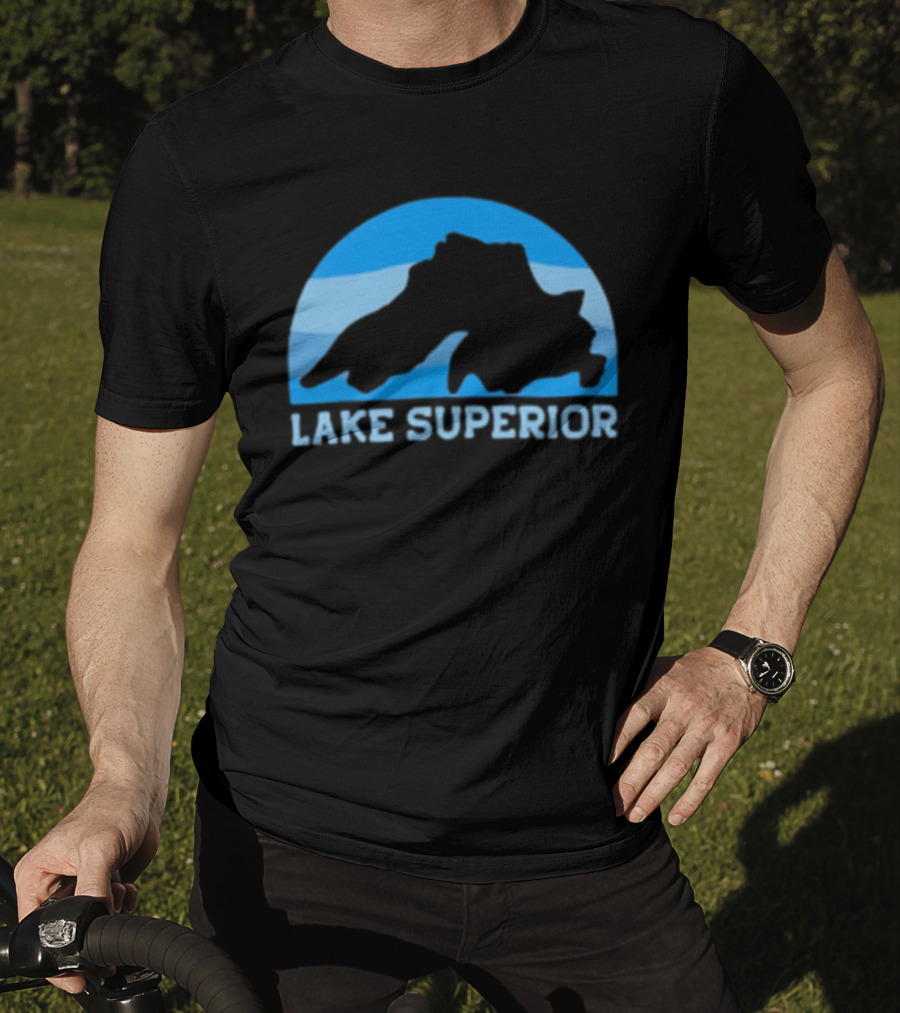 Lake Superior Blue Silhouette Arch T-Shirt
