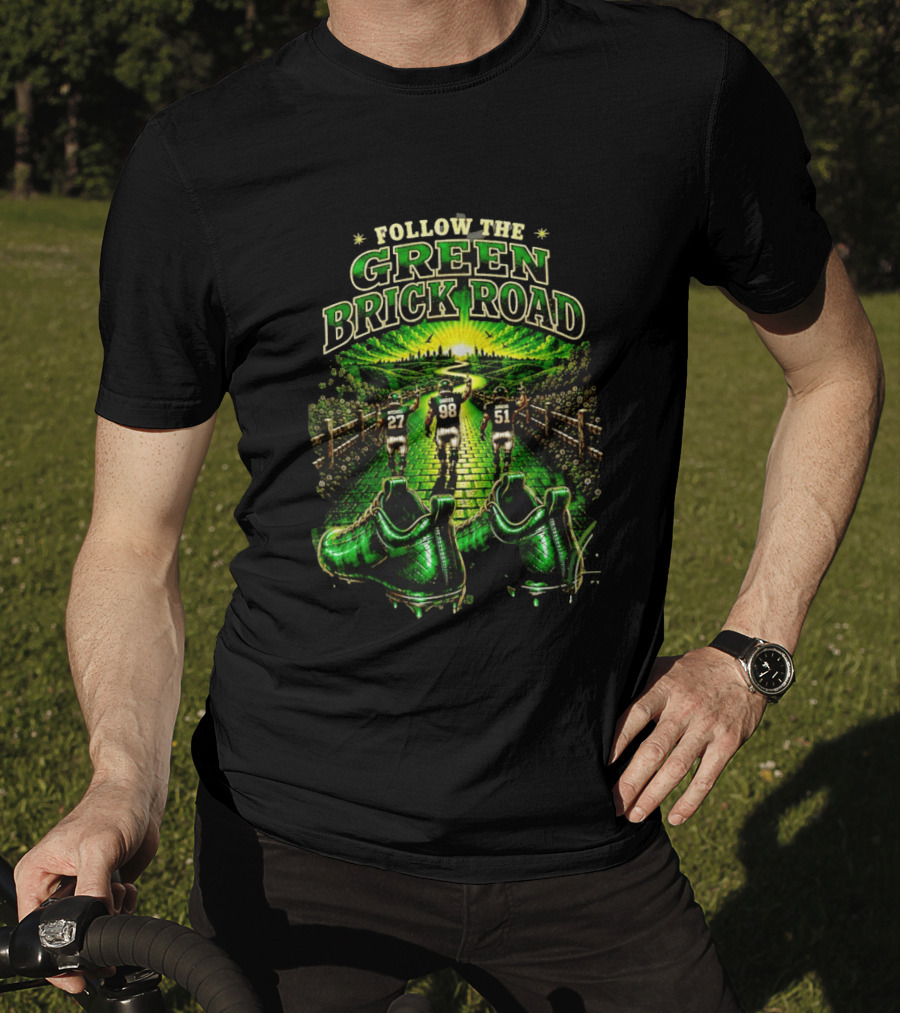 Philadelphia Eagles Follow The Green Brick Road Fantasy Football T-Shirt