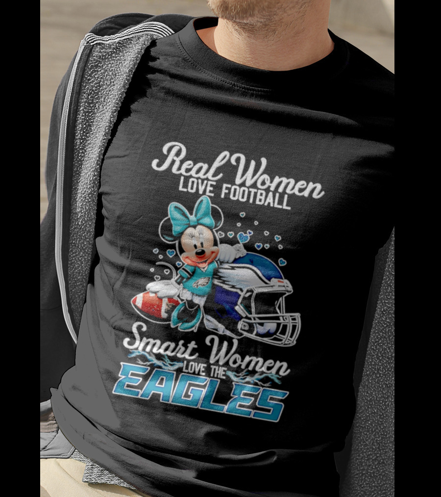 Real Women Love Football Smart Women Love The Eagles Minnie T-Shirt
