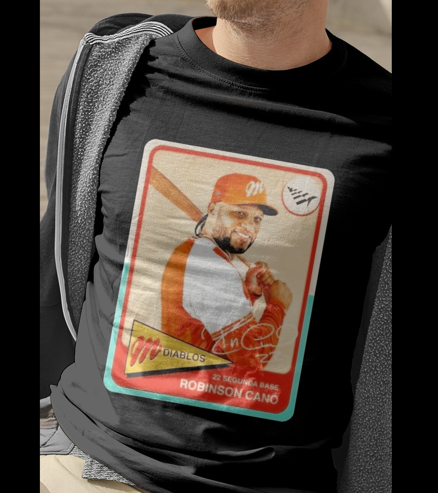 Robinson Canó Diablos 22 Segunda Base Baseball Card T-Shirt
