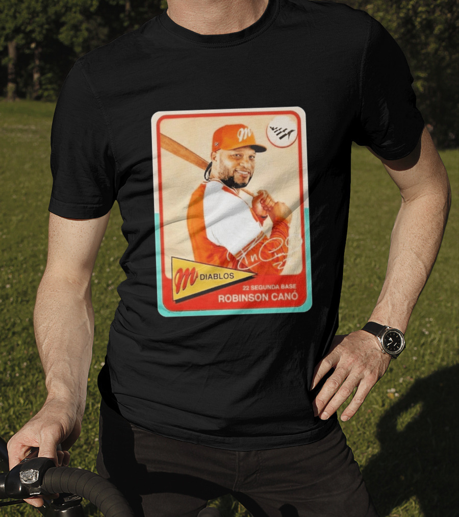 Robinson Canó Diablos 22 Segunda Base Baseball Card T-Shirt