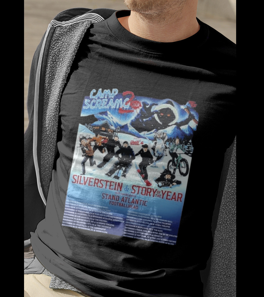 Camp Screamo 2 Tour 2026 Silverstein Story Of The Year Stand Atlantic Footballhead Dates T-Shirt