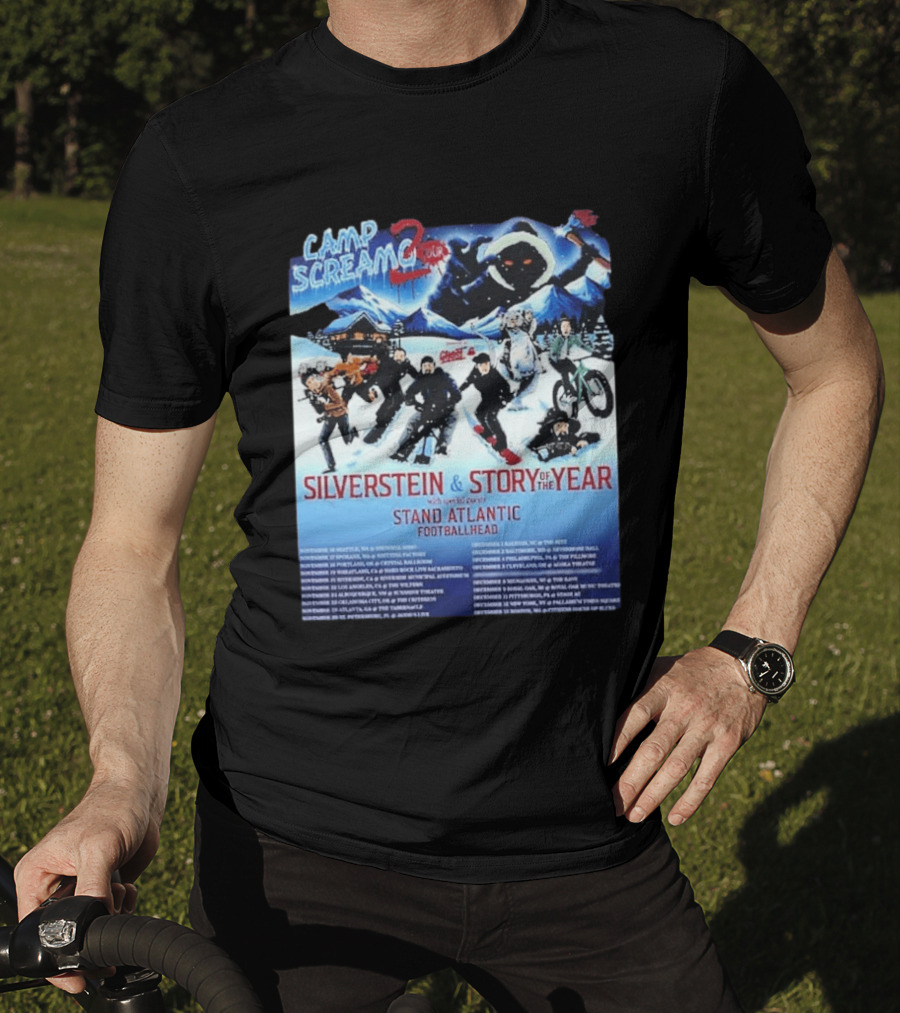Camp Screamo 2 Tour 2026 Silverstein Story Of The Year Stand Atlantic Footballhead Dates T-Shirt