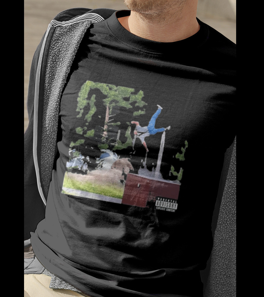 Yellowstone National Park Bison Encounter Scenic Humor Parental Advisory T-Shirt