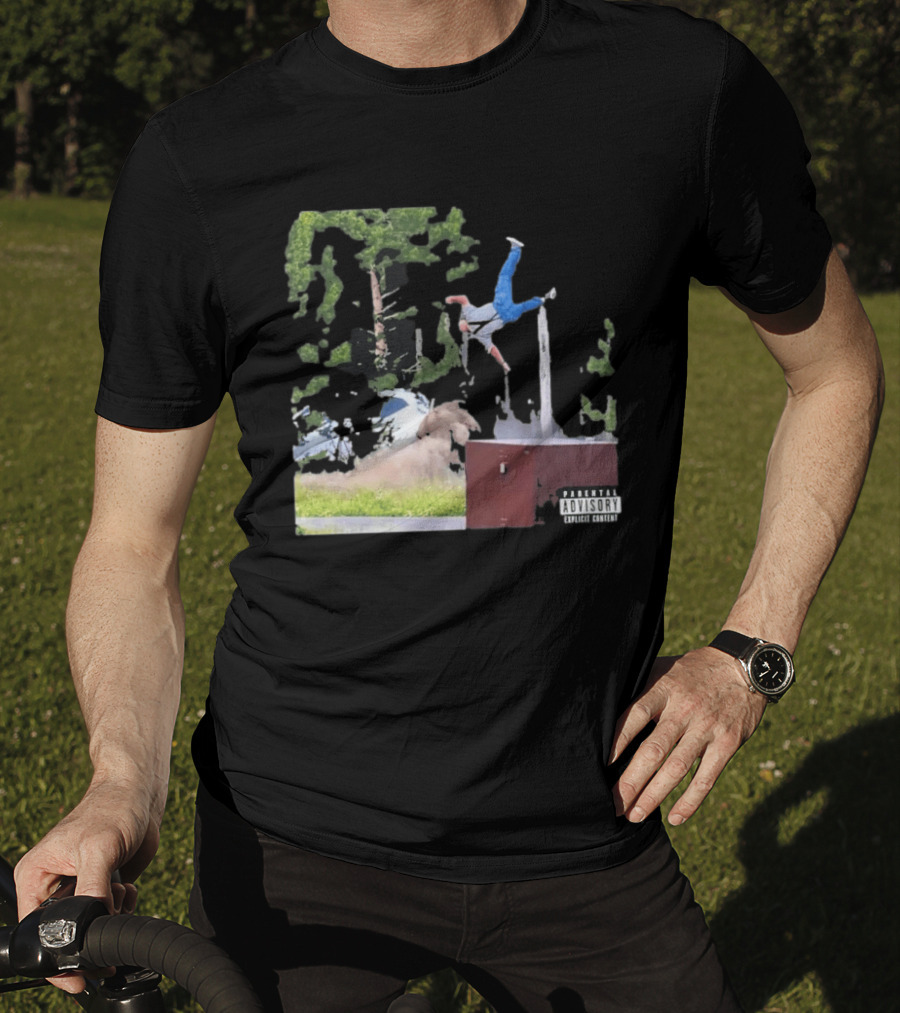 Yellowstone National Park Bison Encounter Scenic Humor Parental Advisory T-Shirt