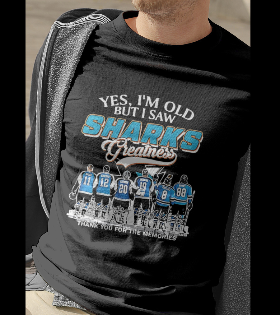 Yes I'm Old But I Saw Sharks Greatness Thank You For The Memories T-Shirt