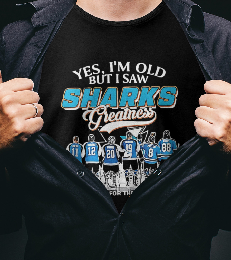 Yes I'm Old But I Saw Sharks Greatness Thank You For The Memories T-Shirt