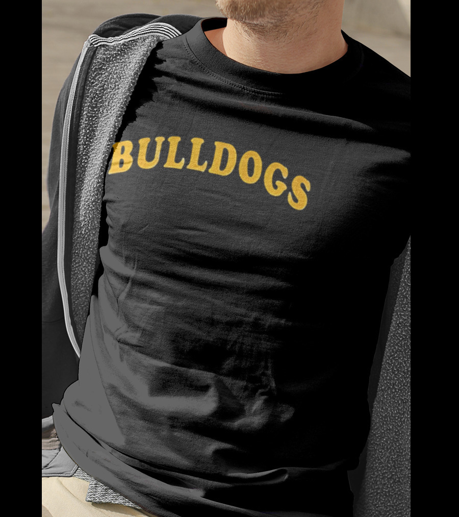 Support The Bulldogs Bold Yellow Arch T-Shirt