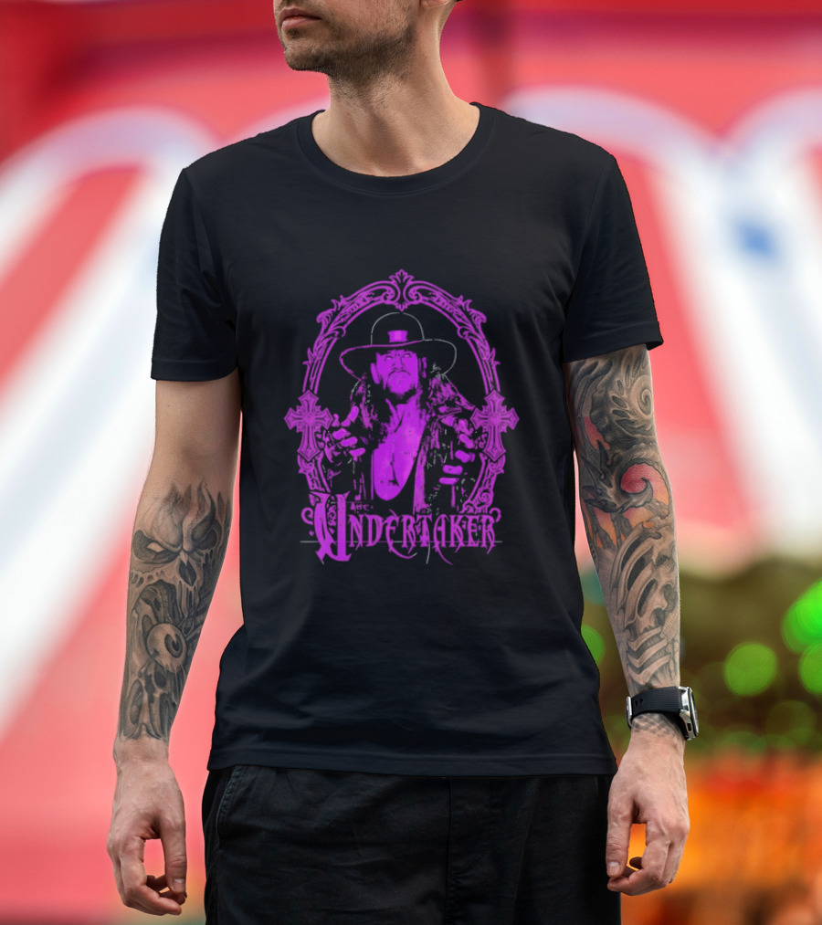 The Deadman Rising Undertaker WWE Mirror Frame T-Shirt