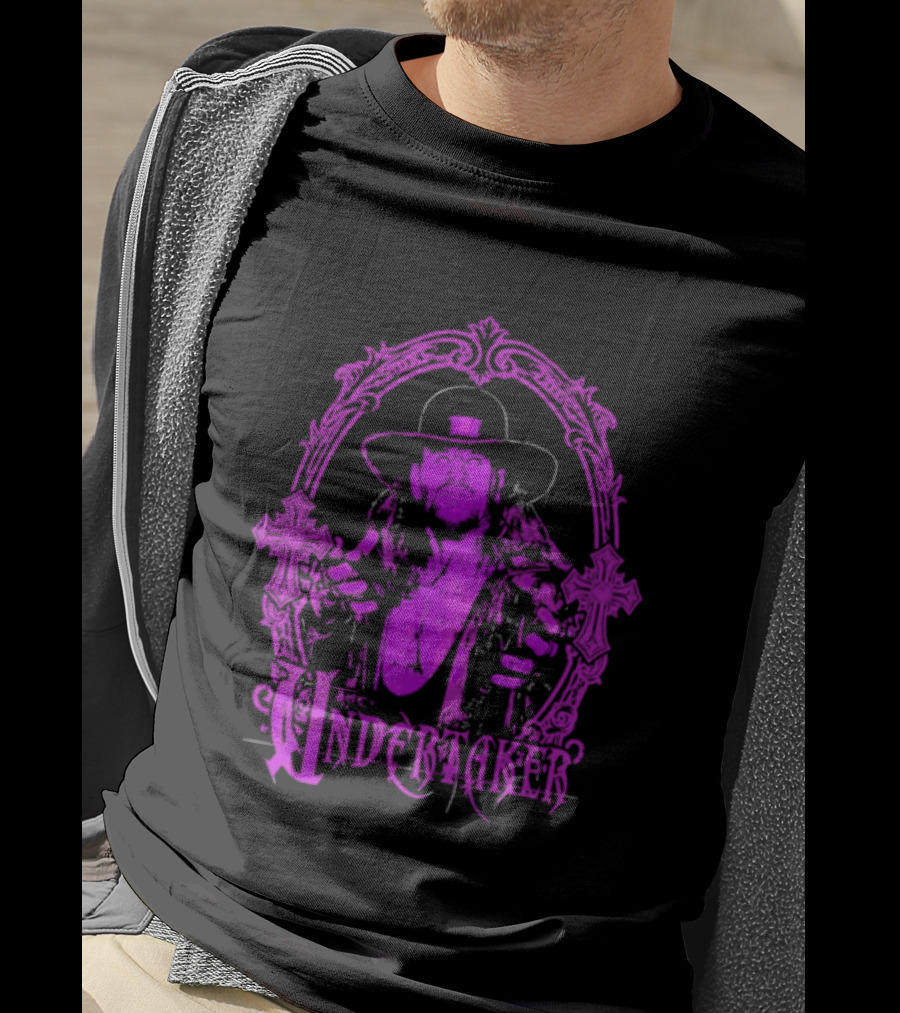 The Deadman Rising Undertaker WWE Mirror Frame T-Shirt
