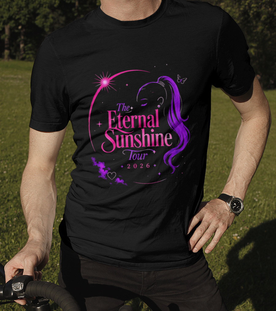The Eternal Sunshine Tour 2026 Ariana Grande Purple Neon T-Shirt