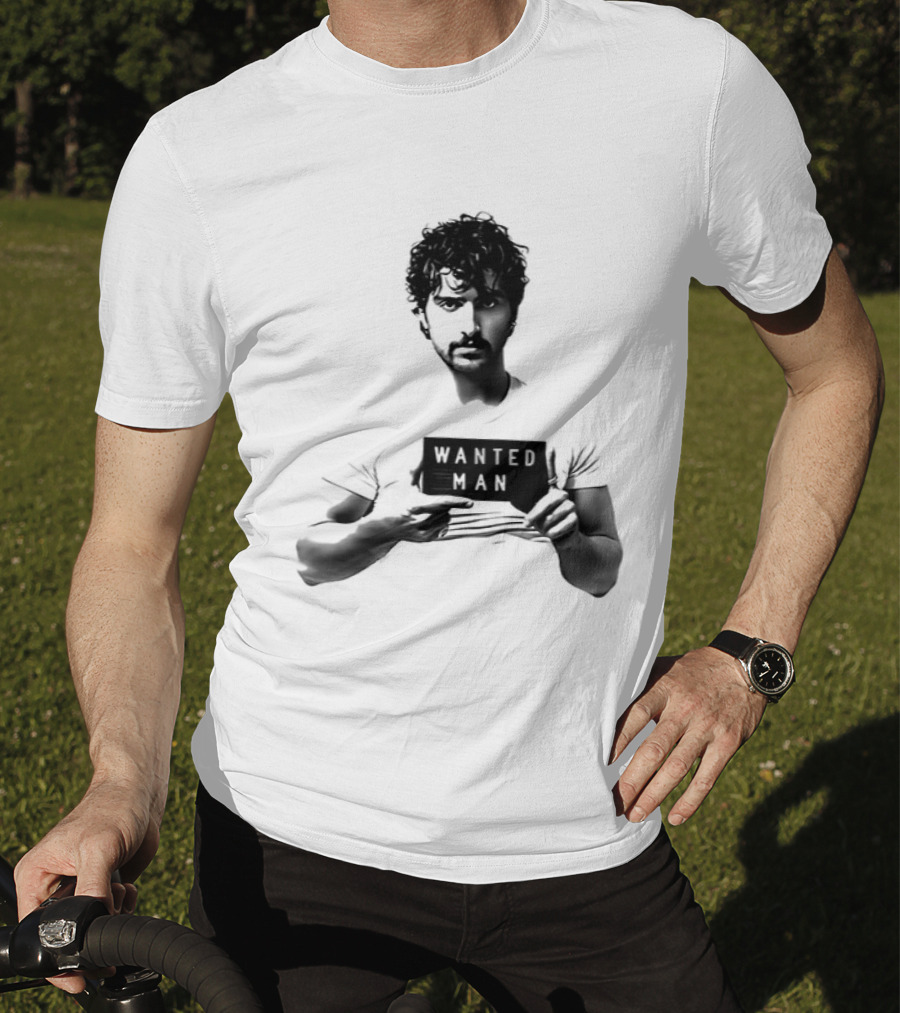 Boone Wanted Man Tour Shot 2026 Bold Typography Black And White T-Shirt