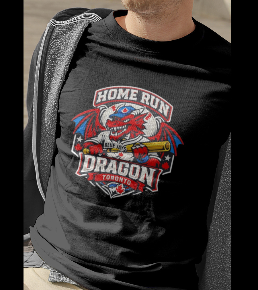 Toronto Blue Jays Home Run Dragon Toronto Royal Blue T-Shirt