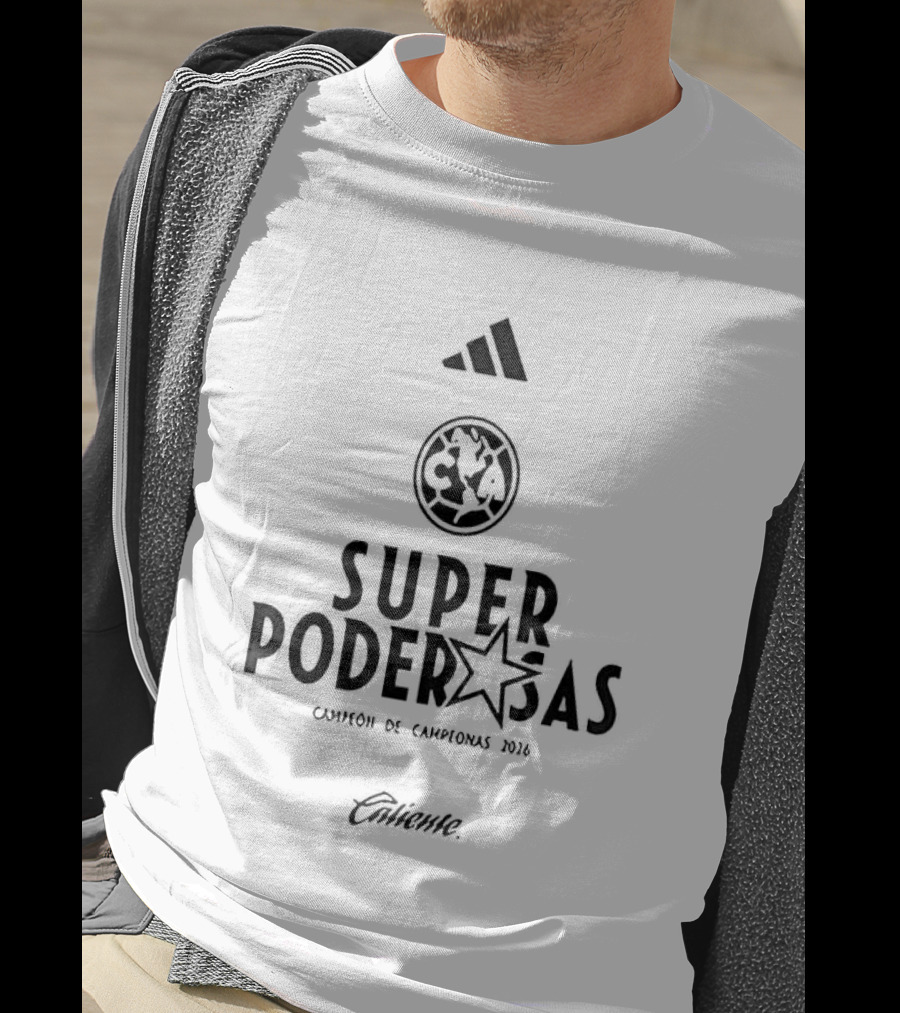 Adidas Club América Femenil Super Poderosas Campeón De Campeonas 2026 T-Shirt