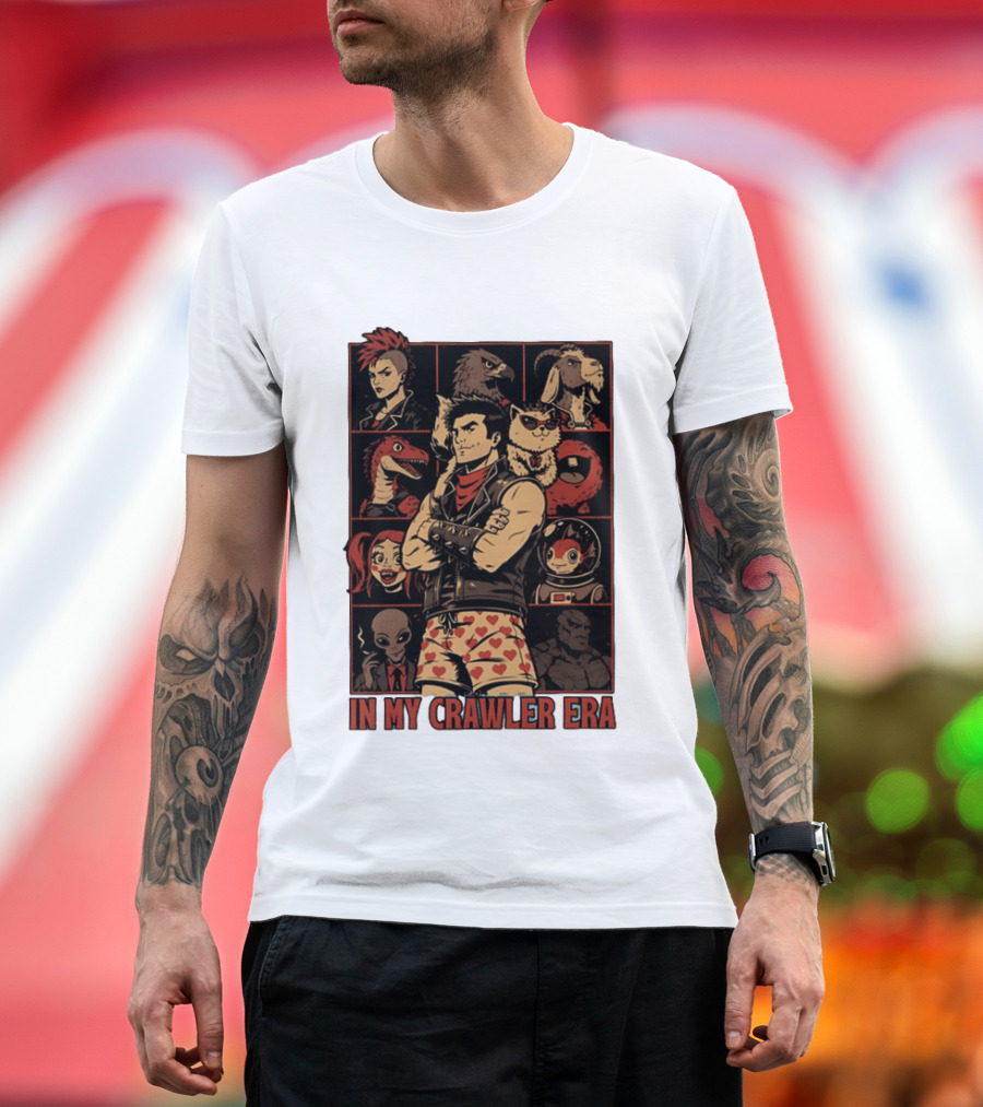 In My Crawler Era Retro Punk Characters And Animals T-Shirt