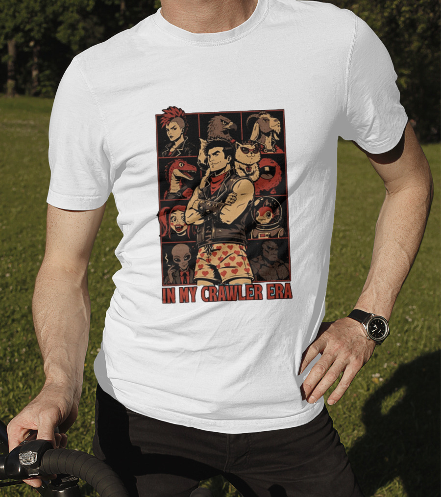 In My Crawler Era Retro Punk Characters And Animals T-Shirt