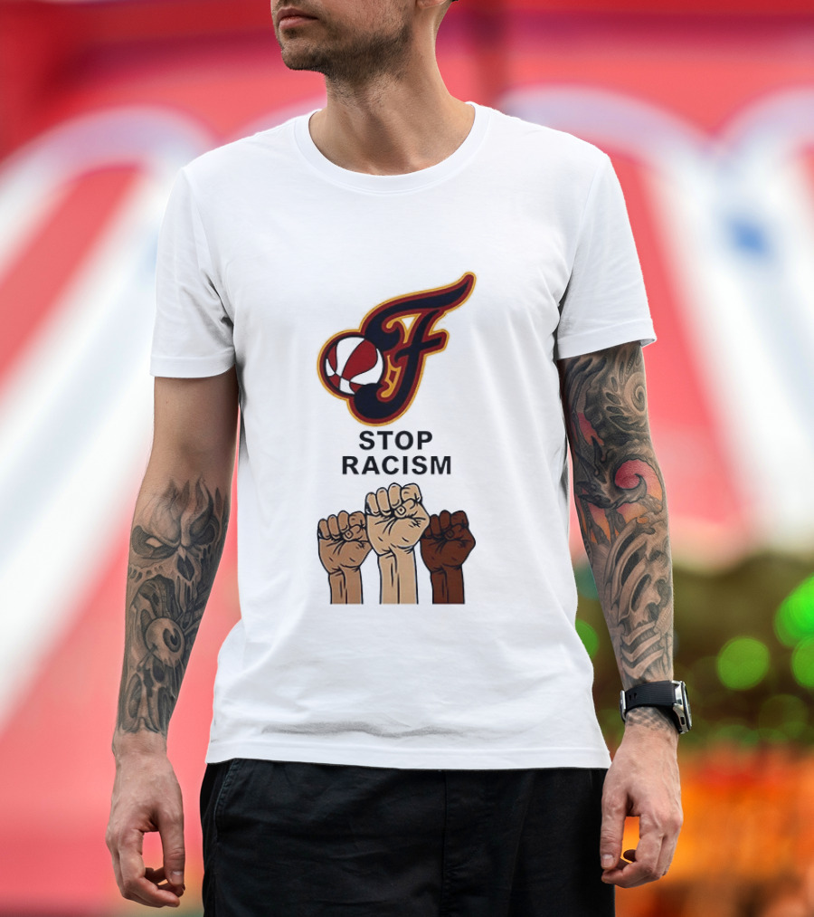 Indiana Fever Stop Racism 2026 Raised Fists T-Shirt