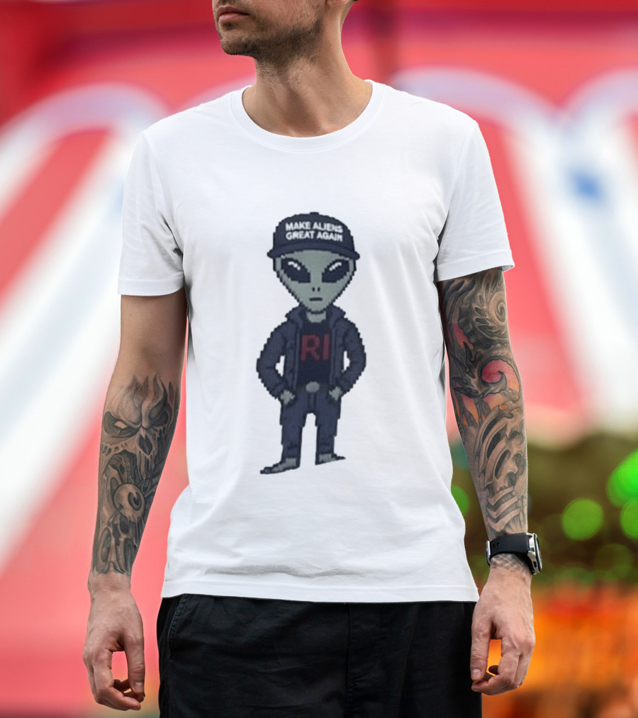 Make Aliens Great Again RI Pixel T-Shirt