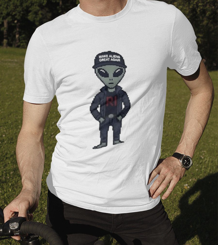 Make Aliens Great Again RI Pixel T-Shirt