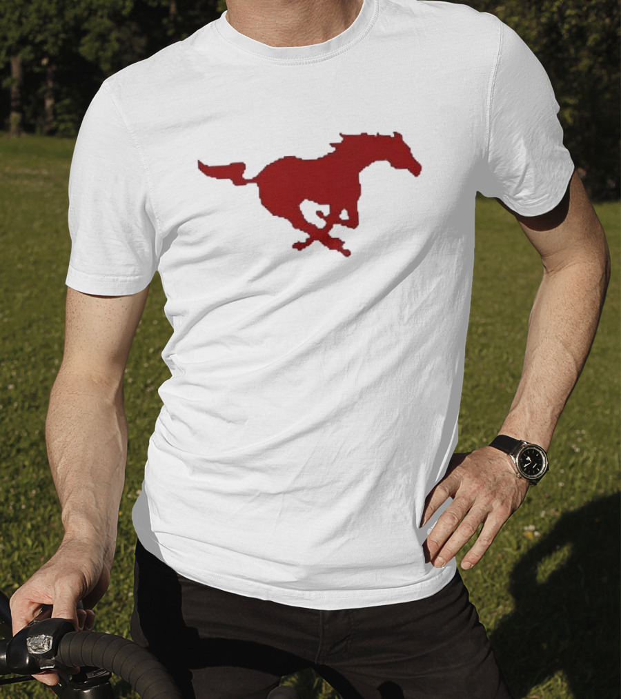 Mustang Red Galloping Horse T-Shirt