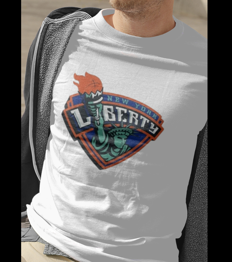 New York Liberty Leonie Fiebich Barclays Center Basketball Team T-Shirt