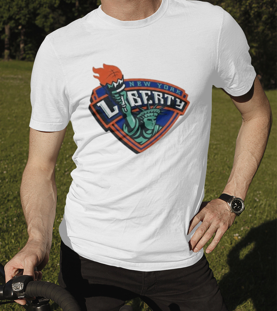 New York Liberty Leonie Fiebich Barclays Center Basketball Team T-Shirt
