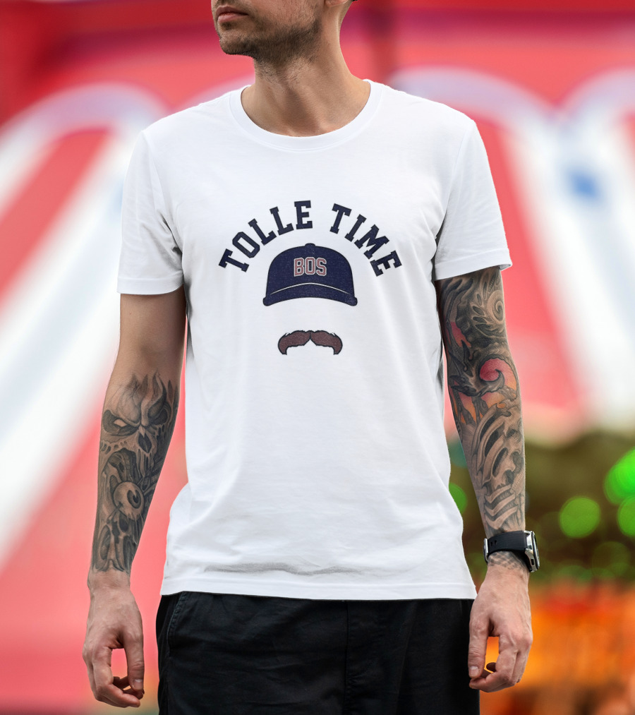 Tolle Time BOS Mustache Cap Icon Boston Red Sox Baseball 2026 T-Shirt