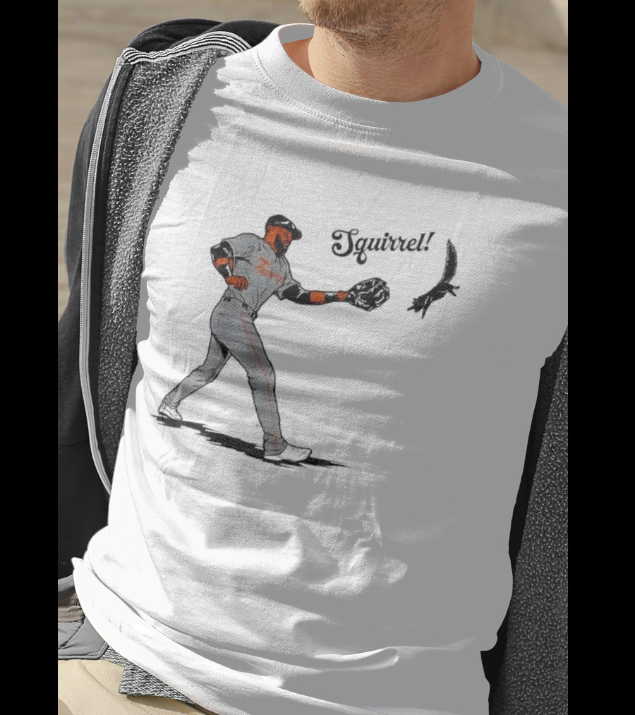 Squirrel Catch Baseball San Francisco Giants Wildlife T-Shirt