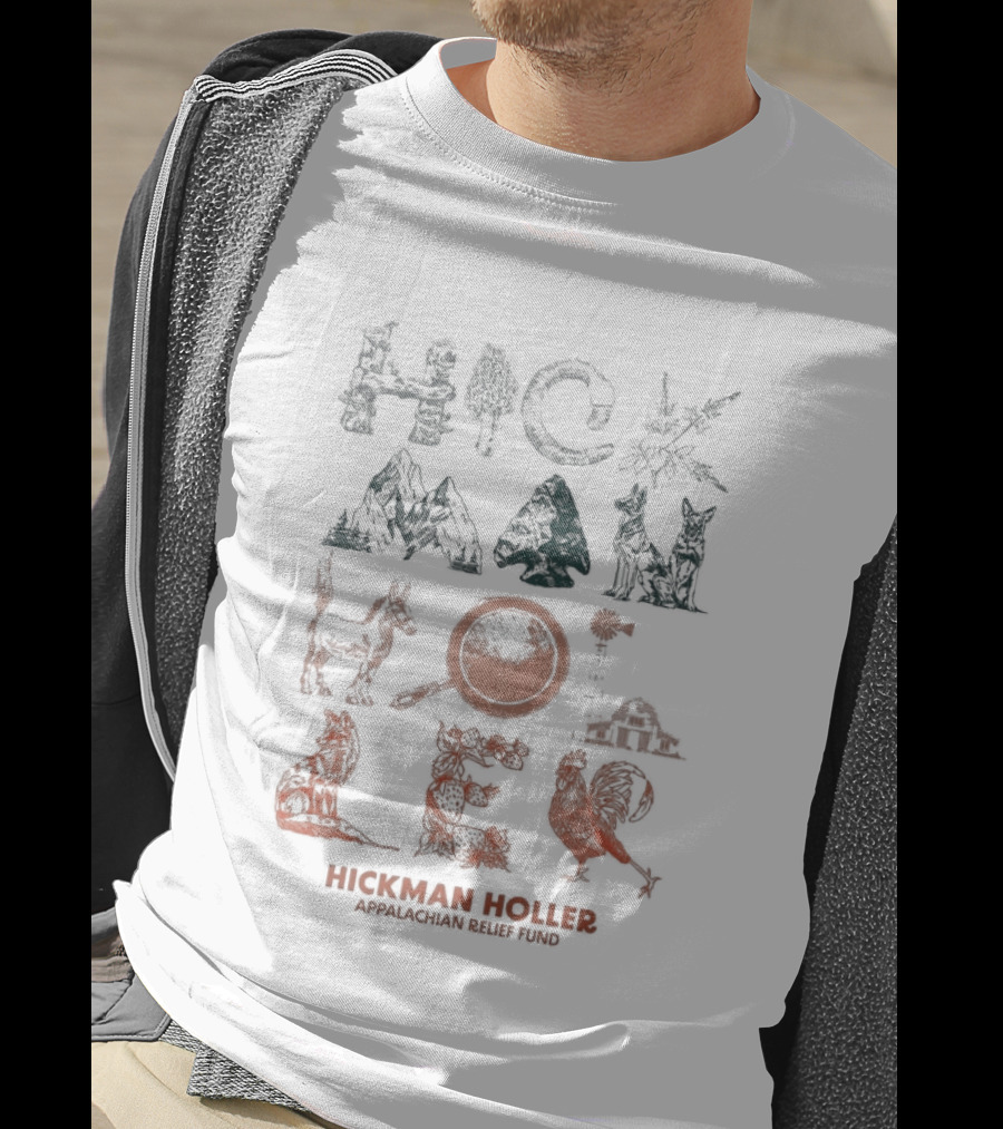 Tyler Childers Hickman Holler Appalachian Relief Fund Hickman Holler Appalachian Mountains Wildlife Bear Banjo Squirrel T-Shirt