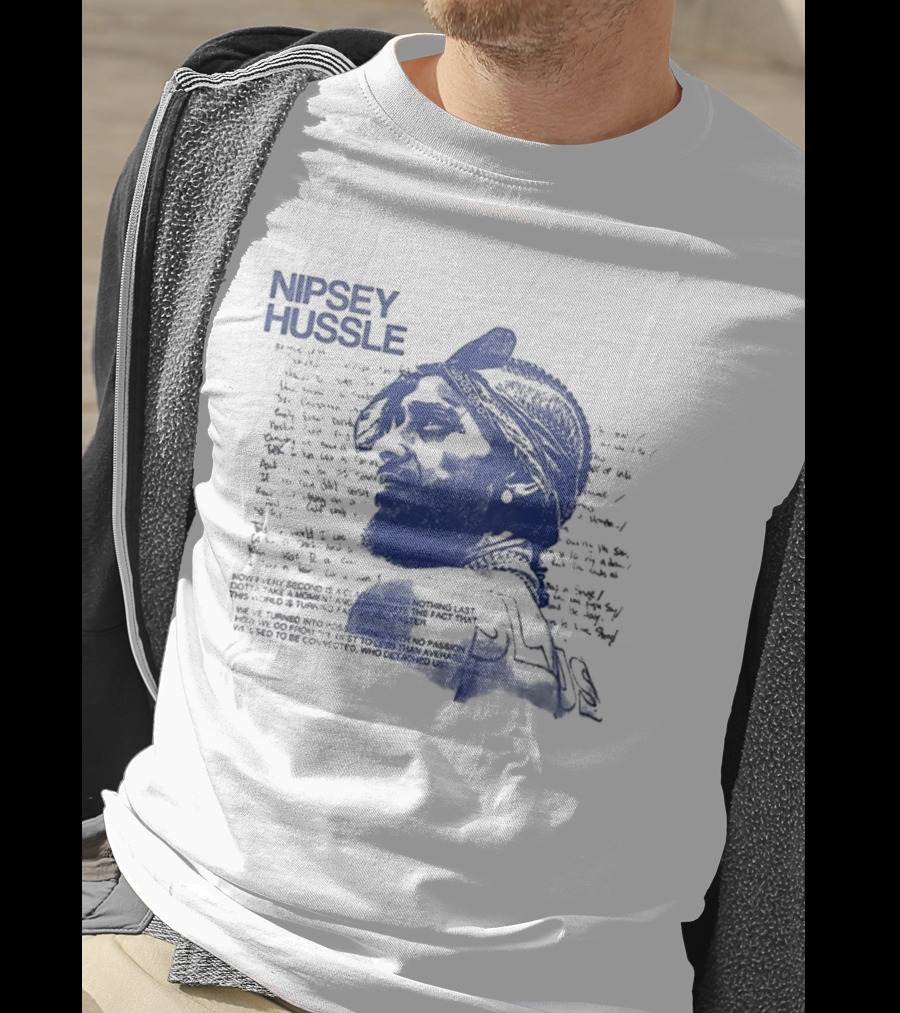 Nipsey Hussle Prolific Edition Blue Typography Profile T-Shirt