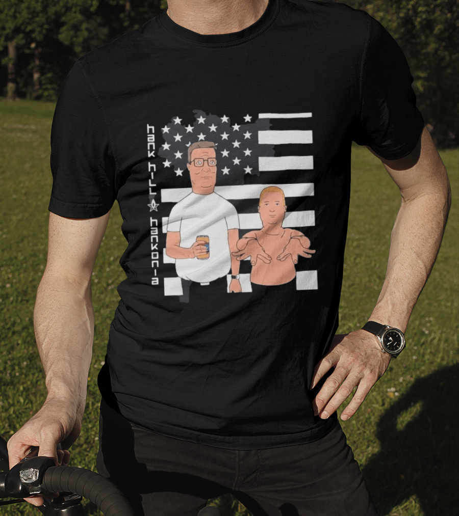 Hank Hill Hankonia American Flag Stars Stripes Characters T-Shirt