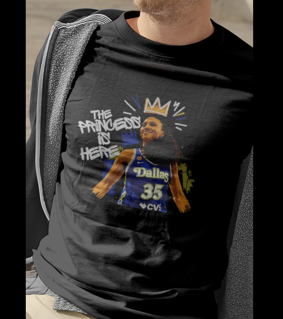 Azzi Fudd Dallas Wings The Princess Is Here Basketball Player 35 T-Shirt