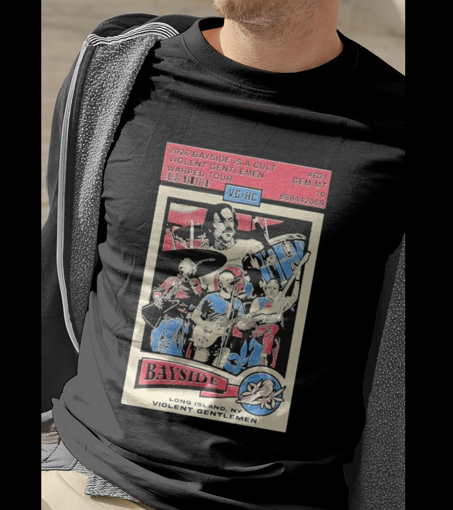 2026 Bayside Is A Cult Violent Gentlemen Warped Tour Long Island NY T-Shirt