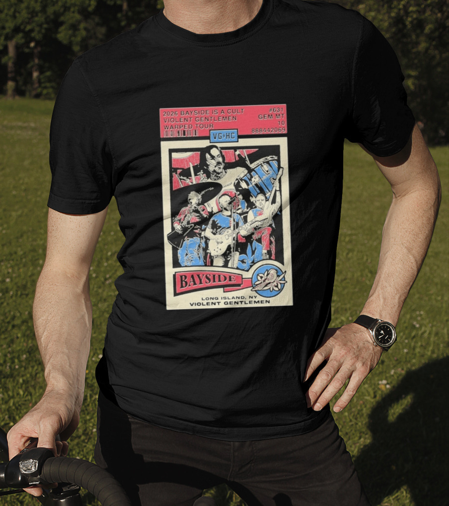 2026 Bayside Is A Cult Violent Gentlemen Warped Tour Long Island NY T-Shirt