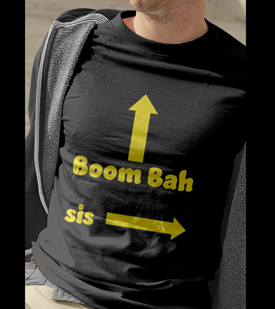 Boom Bah Sis Yellow Arrows Up And Side T-Shirt