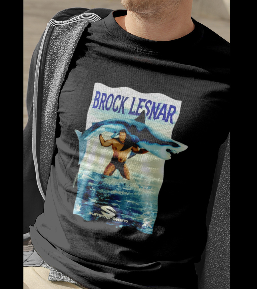 Brock Lesnar SummerSlam 2003 Shark WWE Wrestling Event T-Shirt